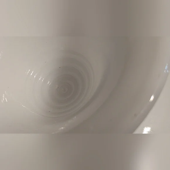 Vintage 50s Milk Glass Pedestal Large Compote Fruit Bowl Scalloped Edge 10” - Picture 3 of 4